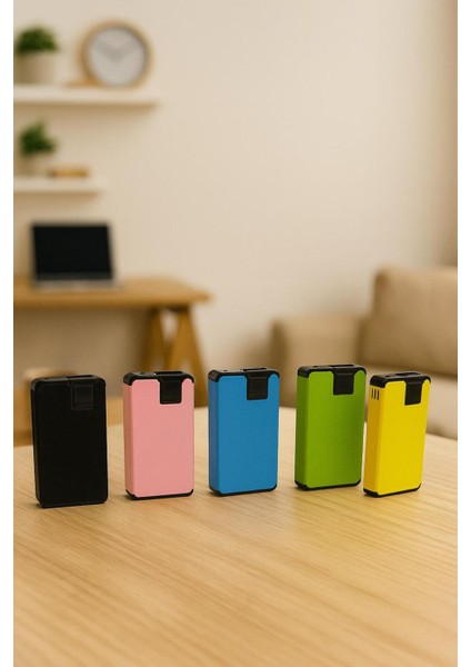 Premium Kart Tipi Renkli Pürmüz Çakmak – Yan Basmalı Lüks Tasarım