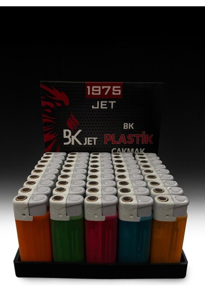 Bk Jet Plastik Pürmüz Çakmak – Gazlı Renkli 50’li Set
