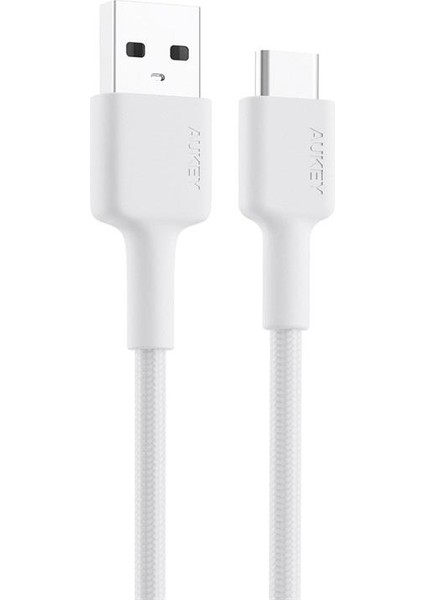 Aukey CB-CD30-WH Naylon Örgülü Usb-A Type-C Şarj Kablosu 0.9mt fiyatları