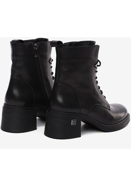 Kadın Siyah Hakiki Deri Topuklu Bot fırsatları