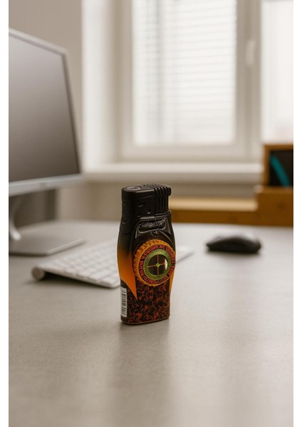 “spinflame Deluxe – Stres Çarklı Pürmüzlü Metal Çakmak”