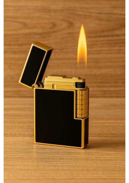 Lüks Taşlı Metal Çakmak – Altın Detaylı, Şık ve Koleksiyonluk Tasarım modelleri