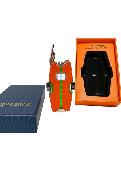 Mavi LED Ekranlı Çift Teker Elektronik Çakmak | Hediye Kutulu indirimleri