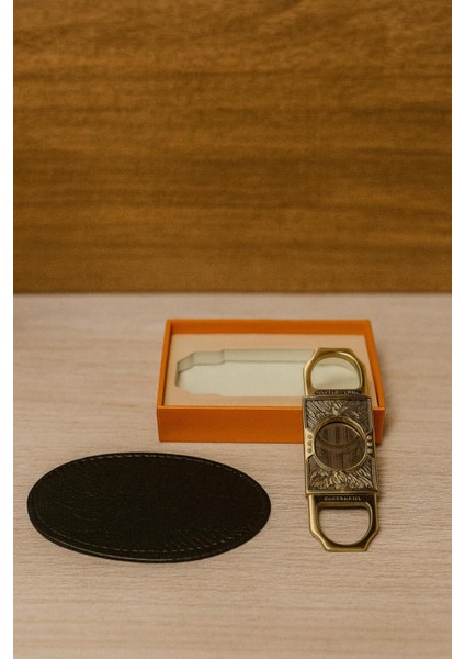 Vintage Pirinç Tasarım Puro Makası – Çift Bıçaklı Metal Kesici + Özel Kutulu fiyatları