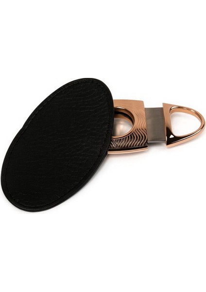 Çift Bıçaklı Metal Gold Cigar Cutter – Deri Kılıflı Premium Puro Kesici fiyatları