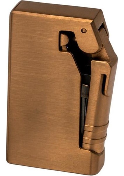 Klasik Metal Pürüzlü Gazlı Taşlı Çakmak – Bronz Renk