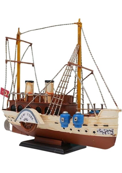 Dekoratif Retro Metal Yolcu Gemisi Vintage 31CM No.3