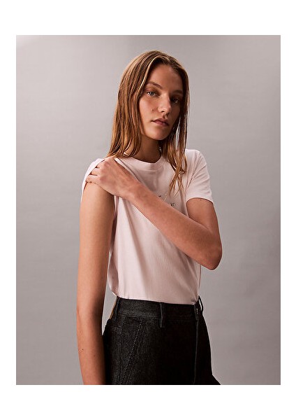 Kadın Allık Pembe Baskılı T-Shirt indirimleri