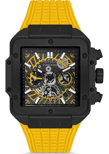 Erkek Silikon Kordon Spor Kol Saati Çelik Kasa Su Geçirmez 2 Yıl Garantili Kutulu Paslanmaz Çelik Premium Kare Model