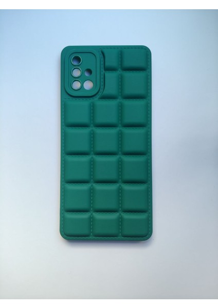 Samsung Galaxy A71 Yeşil Darbe Emici Kamera Korumalı Silikon Kılıf – Çoklu Renk Seçeneği