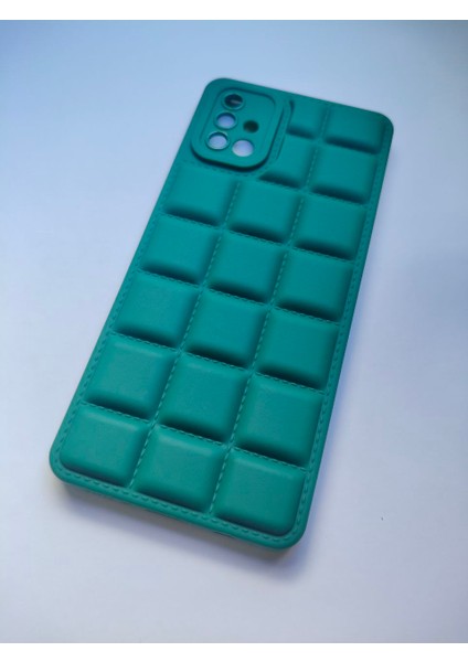 Samsung Galaxy A71 Yeşil Darbe Emici Kamera Korumalı Silikon Kılıf – Çoklu Renk Seçeneği