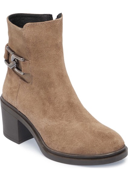 Vizon Hakiki Süet Deri Kadın Casual Bot - K24K1BT67746-A02