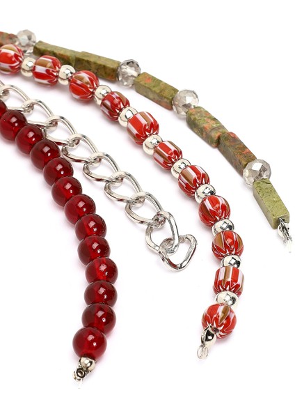 Kadın Bordo Boncuklu Metal Charm 000A2D470714 indirimleri