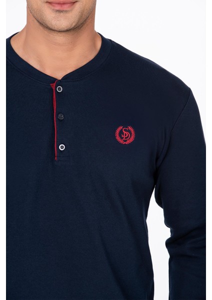 Erkek Düğmeli Yaka Pijama Takımı | Lacivert 031 fiyatları