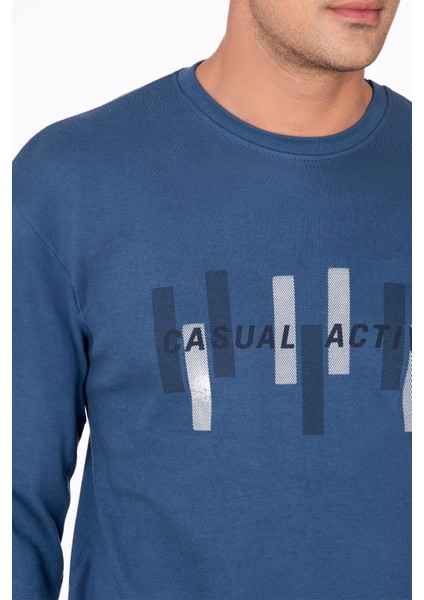 Erkek Casual Active Baskılı Pamuklu Pijama Takımı | Lacivert fiyatları