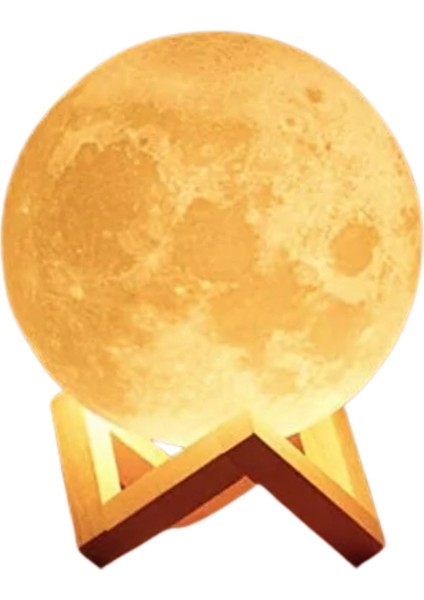 3D Ay Lambası Gece Lambası – Dokunmatik, Renk Değiştiren Dekoratif Masa Lambası (Ahşap Standlı) fiyatları