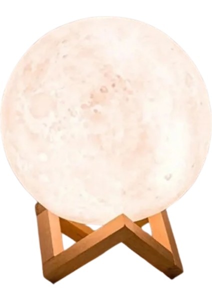 3D Ay Lambası Gece Lambası – Dokunmatik, Renk Değiştiren Dekoratif Masa Lambası (Ahşap Standlı) fırsatları
