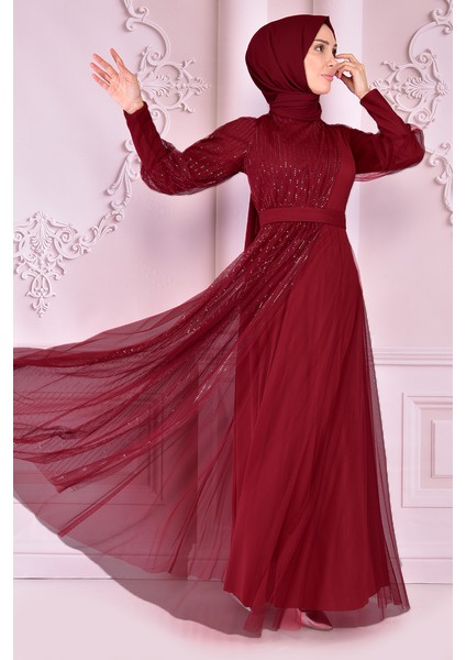 Maya Bella Pullu Tesettür Abiye fiyatları