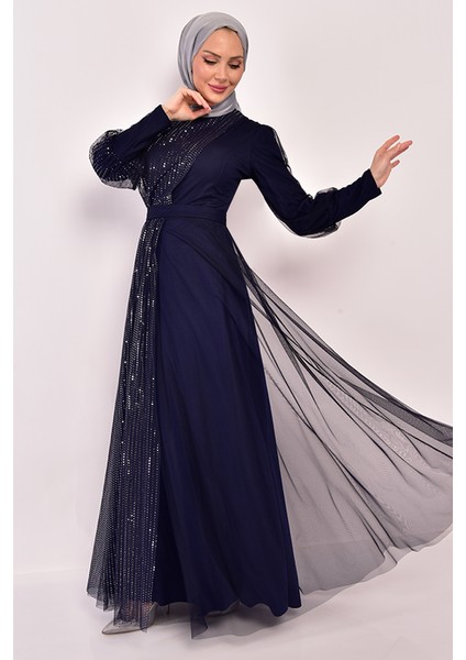 Maya Bella Pullu Tesettür Abiye modelleri