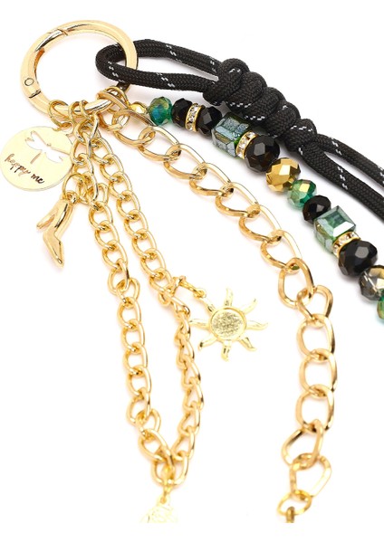Kadın Siyah Zincir Detaylı Boncuklu Metal Charm 000A2D470814 fırsatları