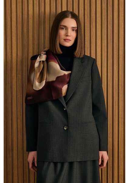 Çizgili Dokuma Ceket