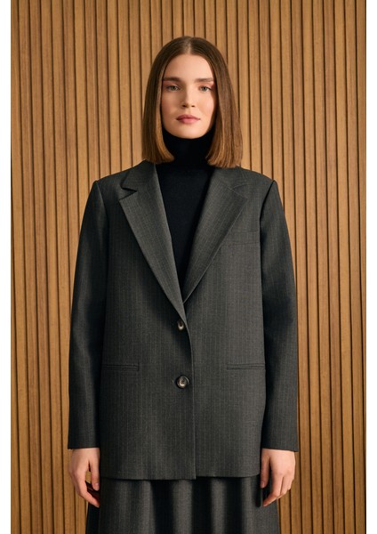 Çizgili Dokuma Ceket fırsatları