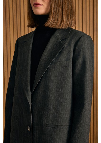 Çizgili Dokuma Ceket indirimleri