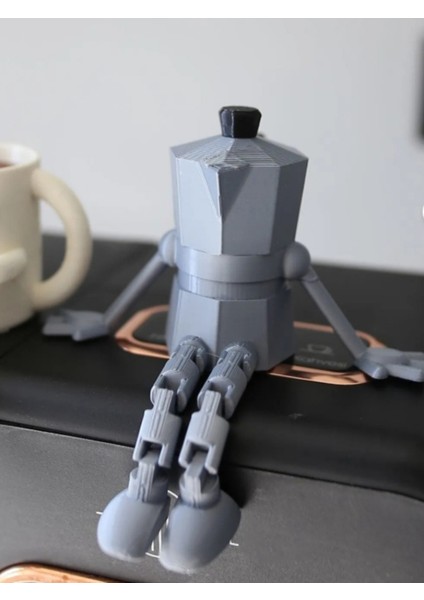 Kahve Köşesi 4’lü Biblo Seti Sorelis - Kahve Çekirdeği - Moka Pot - Kupa - Bardak Dekoratif