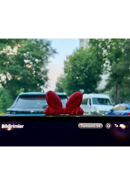 Kırmızı Fiyonk Torpido Süsü Araba Süsü - Araç Içi Aksesuar Dekoratif Fiyonk - Oto Aksesuarı fiyatları