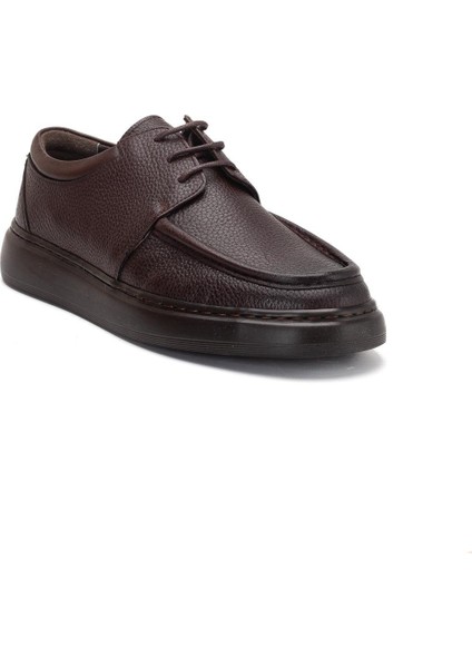 Hakiki Deri Erkek Casual Ayakkabı Kahverengi Bağlı Eva Taban fırsatları