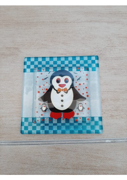 Cam Banyo Gideri Süsü 97 mm x 97 mm Dekoratif Gider Kapağı- Penguen fiyatları