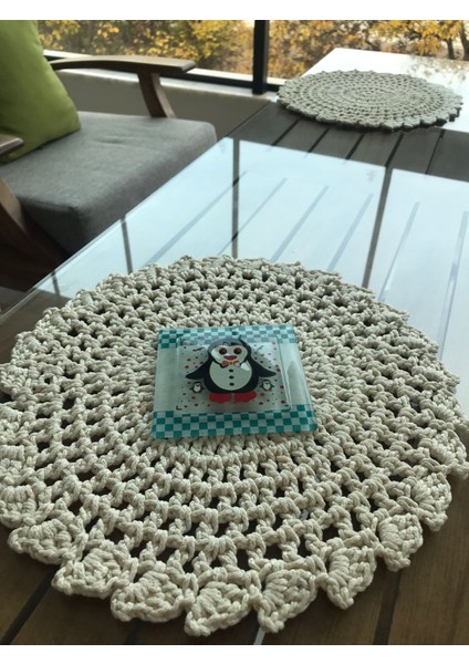 Cam Banyo Gideri Süsü 97 mm x 97 mm Dekoratif Gider Kapağı- Penguen