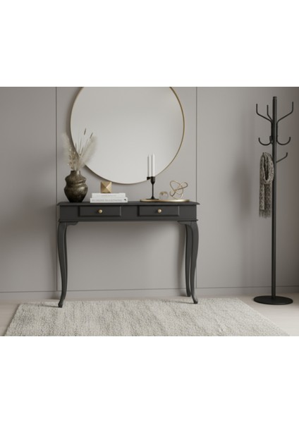 120 cm Masif Çekmeceli Lükens Antrasit Dresuar fiyatları