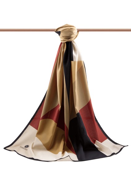 Lüks Medine Ipeği Bej - Bordo Şal DGN51089-4 fiyatları