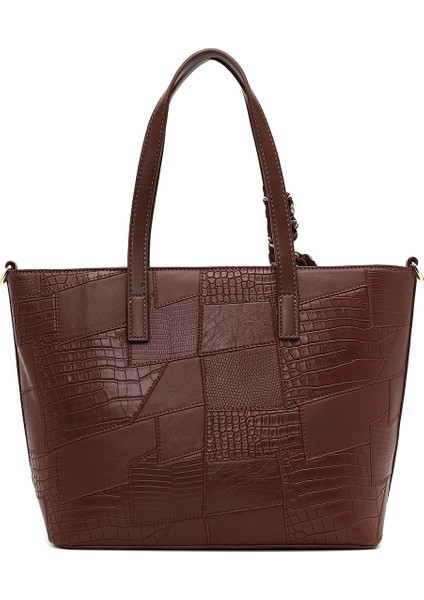 Kadın Kahverengi Uzun Askılı Baskılı Omuz Çantası 25WBD286314 modelleri