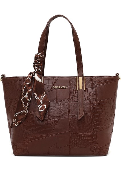 Kadın Kahverengi Uzun Askılı Baskılı Omuz Çantası 25WBD286314 fırsatları