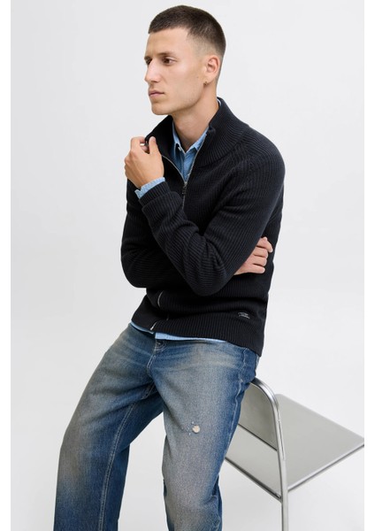 Jjpannel Pamuk Karışımlı Regular Fit Dik Yaka Hırka Erkek Hırka 12278920 modelleri