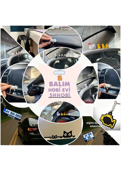 4 Parça Sevimli Panda Ailesi Dikiz Aynası Süsü - Ayna Süsü Araba Süsü Torpido Süsü Oto Aksesuar modelleri