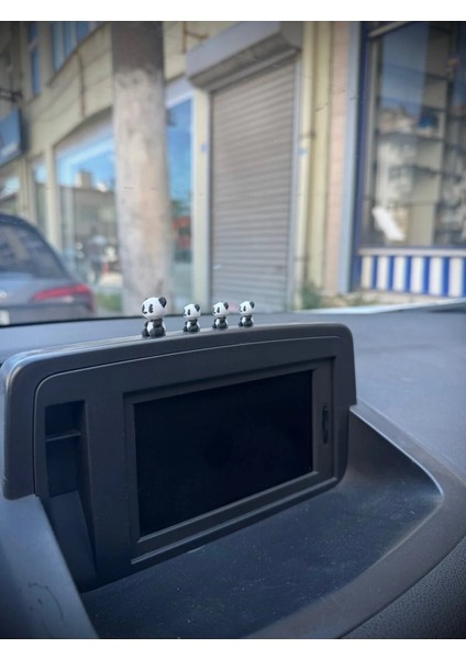 4 Parça Sevimli Panda Ailesi Dikiz Aynası Süsü - Ayna Süsü Araba Süsü Torpido Süsü Oto Aksesuar