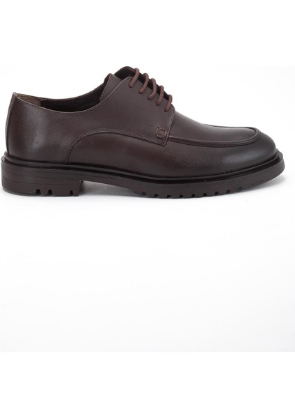 Hakiki Deri Kahverengi Erkek Klasik Ayakkabı Termo Taban Bağcıklı modelleri