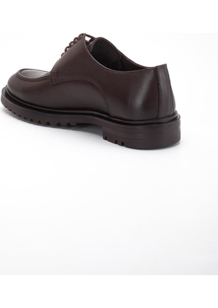 Hakiki Deri Kahverengi Erkek Klasik Ayakkabı Termo Taban Bağcıklı indirimleri
