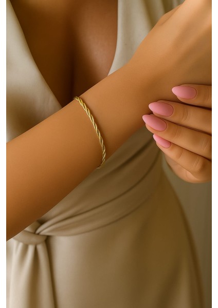 Çelik Kadın Gold Bileklik