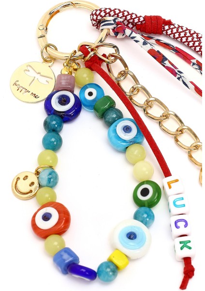 Kadın Çok Renkli Zincir Detaylı Boncuklu Metal Charm 000A2D470414 fırsatları