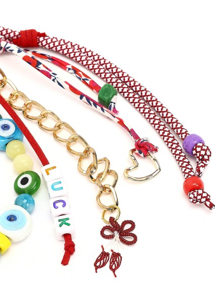 Kadın Çok Renkli Zincir Detaylı Boncuklu Metal Charm 000A2D470414 indirimleri