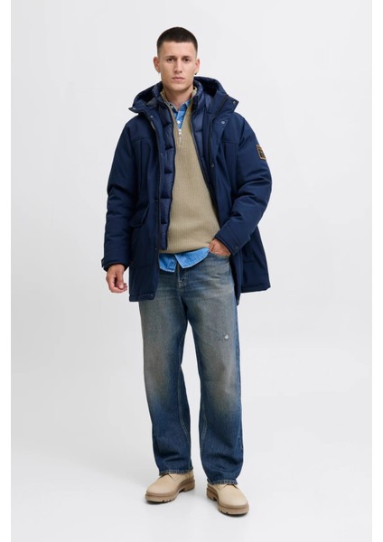 jjpannel Pamuk Karışımlı Regular Fit Yarım Fermuarlı Dik Yaka Kazak Erkek Kazak 12278919 fiyatları