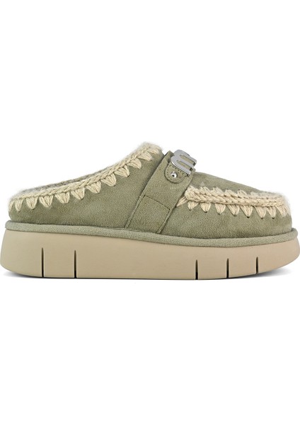 Kadın Terlik/ Panduf ( Ev ) MU.FW531001A Loak Mou Bounce Clog Metal Logo Laurel Oak