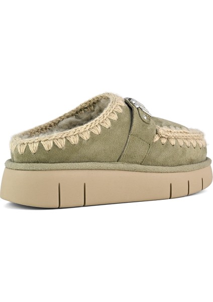 Kadın Terlik/ Panduf ( Ev ) MU.FW531001A Loak Mou Bounce Clog Metal Logo Laurel Oak modelleri