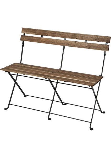 Tarnö Katlanabilir Bahçe Bankı Siyah Kahverengi Mindersiz