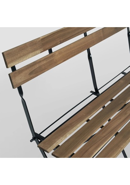 Tarnö Katlanabilir Bahçe Bankı Siyah Kahverengi Mindersiz modelleri