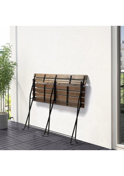 Tarnö Katlanabilir Bahçe Bankı Siyah Kahverengi Mindersiz fırsatları